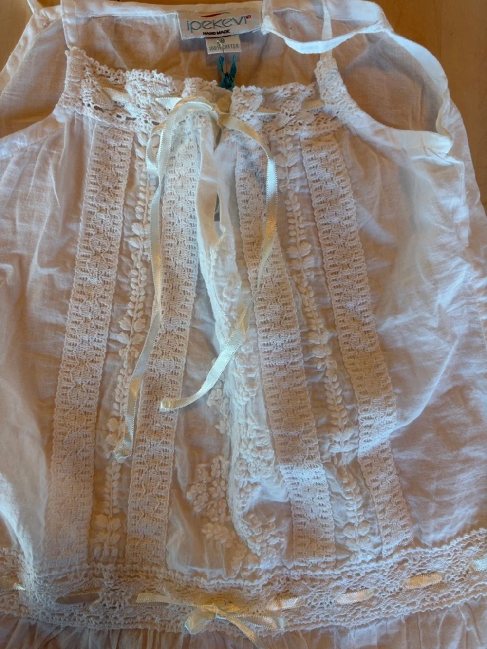 Charming Brand New Ipekevi White Lace Camisole/Dress Girls Size 8 NWT
